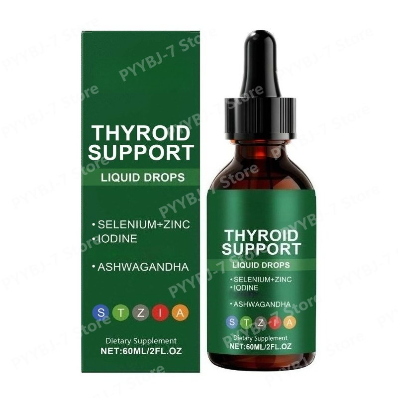 Iodine Drops Supplement - Thyroid Support Liquid Drops for Adults