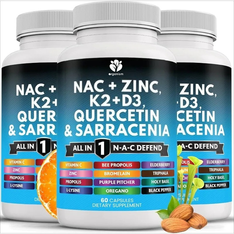 Nutrition Zinc - NAC supplements contain vitamin D3, K2,