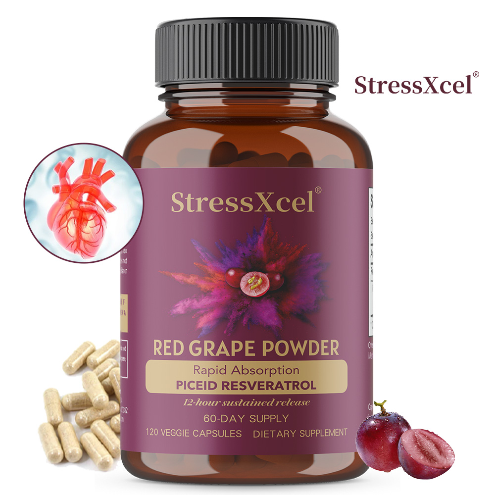 Resveratrol Capsule Anti Aging - High Potency Resveratrol Supplement with Red