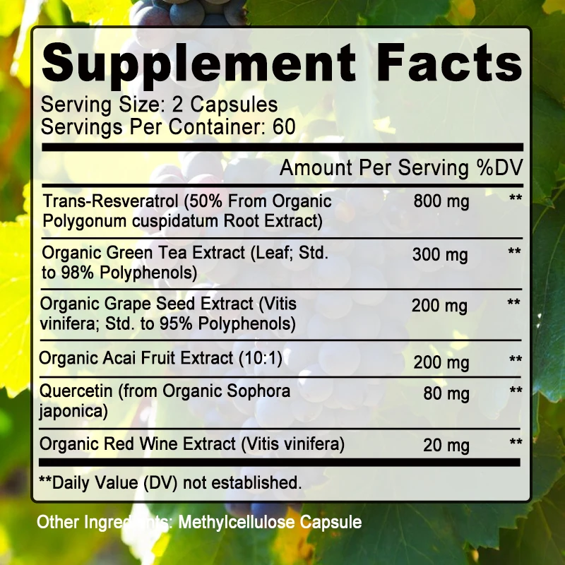 Resveratrol Capsules - Support - đánh giá và giá Resveratrol Capsule Anti Aging