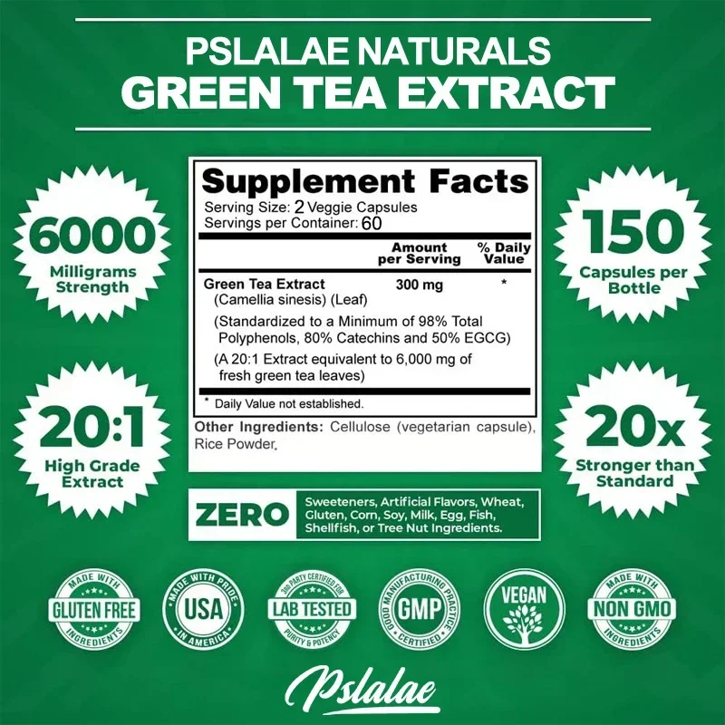 Green Tea Extract Capsules - S - đánh giá và giá Green Tea Extract Fat