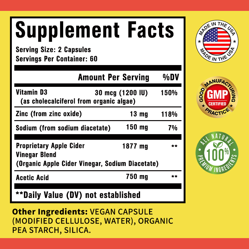 Apple Cider Vinegar Supplement - đánh giá và giá Nutrition Zinc