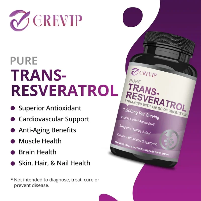 Trans-Resveratrol 1500mg - Pot - đánh giá và giá Resveratrol Capsule Anti Aging