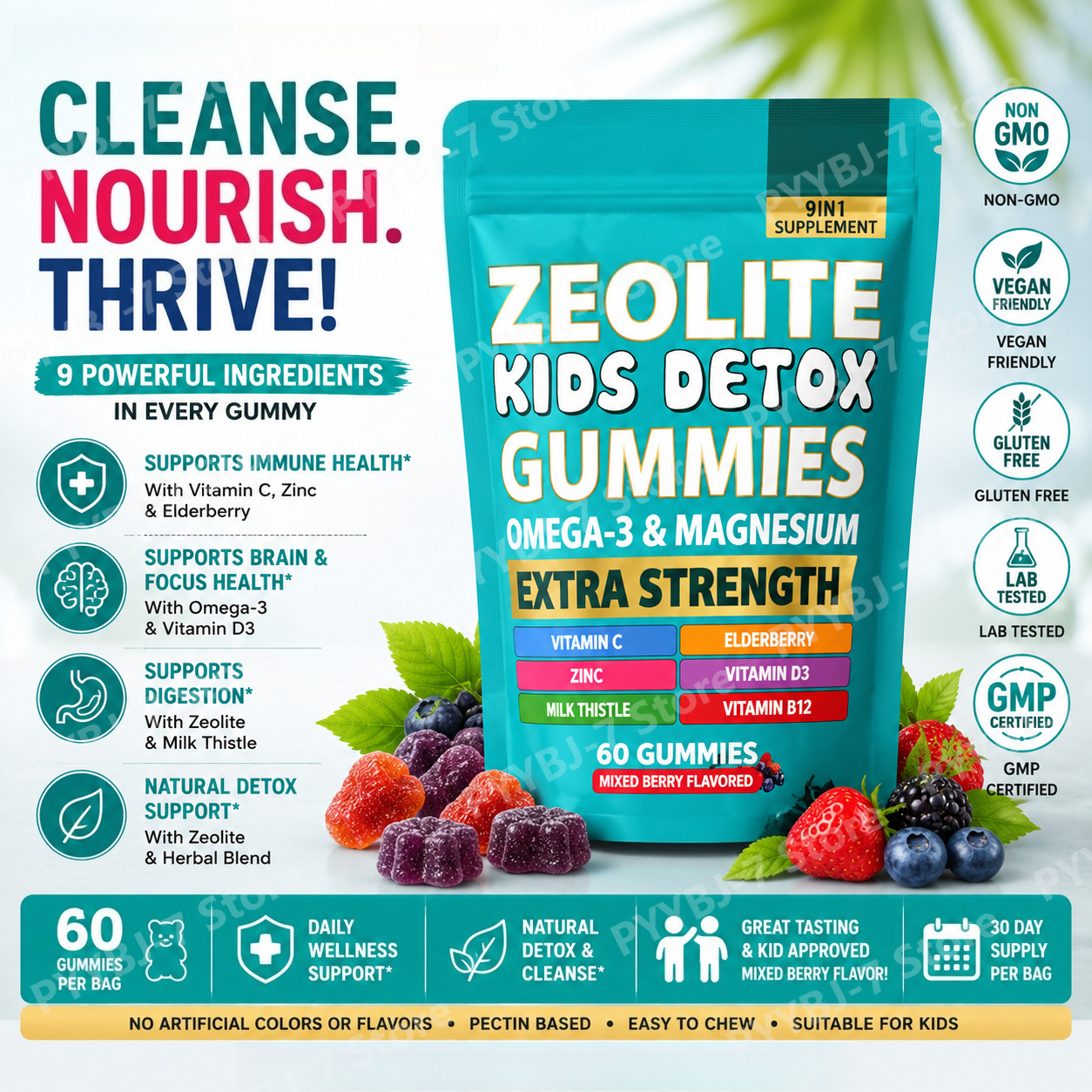Kids Omega 3 Magnesium Gummies - đánh giá và giá Nutrition Zinc