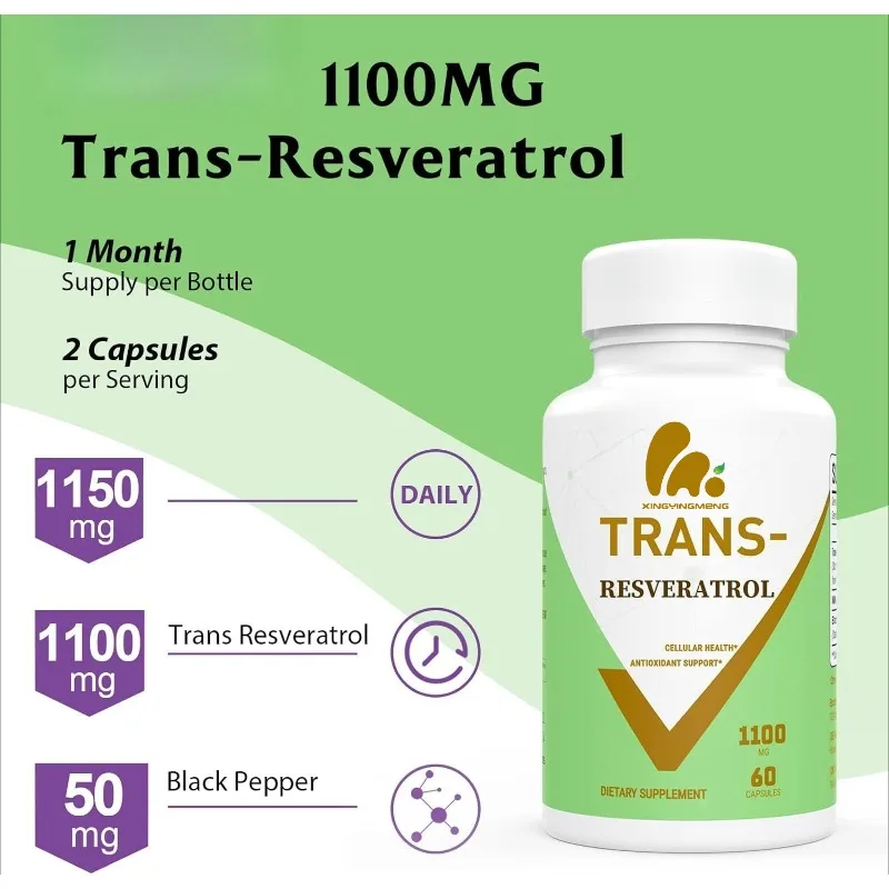 99% Resveratrol 1100mg Antioxi - đánh giá và giá Resveratrol Capsule Anti Aging