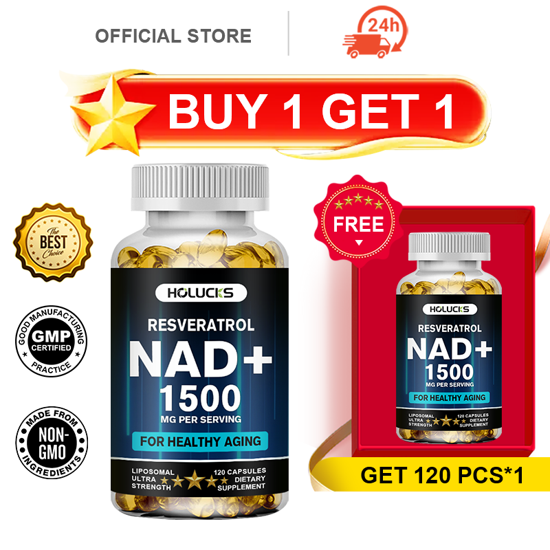 HOLUCKS NAD+ Capsules, with NA - đánh giá và giá Resveratrol Capsule Anti Aging