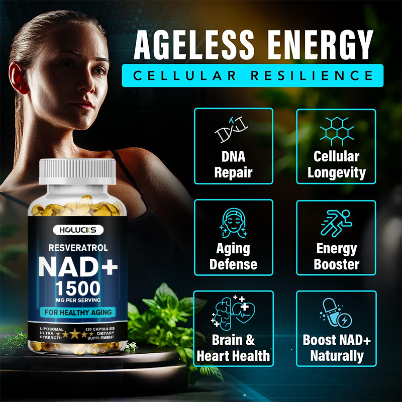 HOLUCKS NAD+ Capsules, with NA - đánh giá và giá Resveratrol Capsule Anti Aging